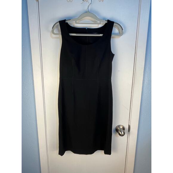 Ann Taylor Dress Size 2P Black Wool Minimalist Office Preppy - Picture 1 of 7